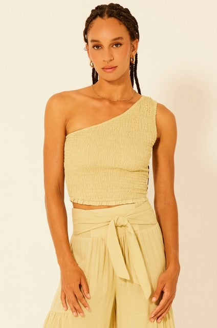 BI Khaki One Shoulder Top