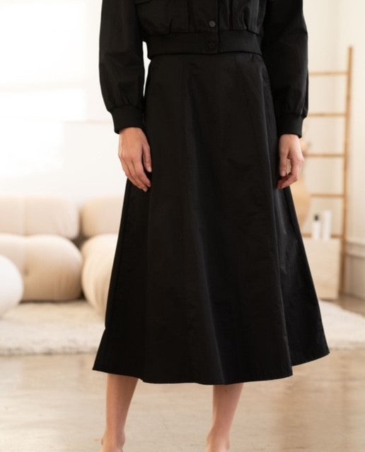 EG Black Midi Skirt