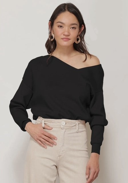 LD Black Asymmetrical Sweater