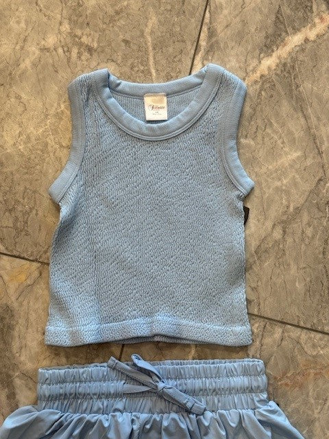 SU Baby Blue Smocked Top