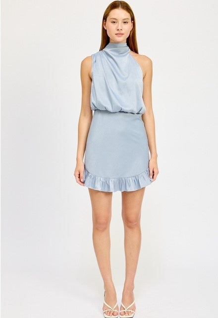 ES Baby Blue Tie Back Dress