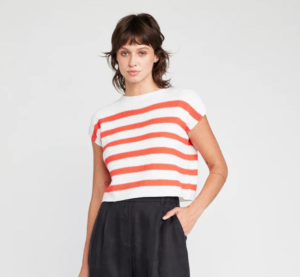 SC Coral Stripe Sweater Top