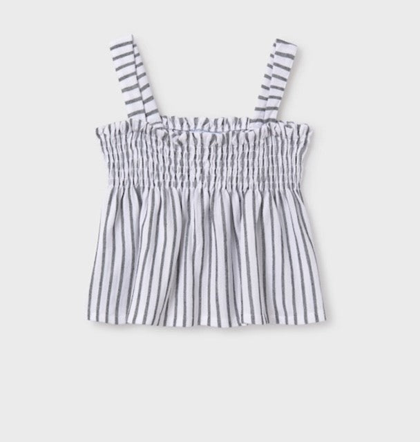 MAY Blue Stripe Top