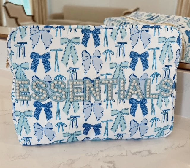 KC Blue Bow Essentials Toiletry Bag