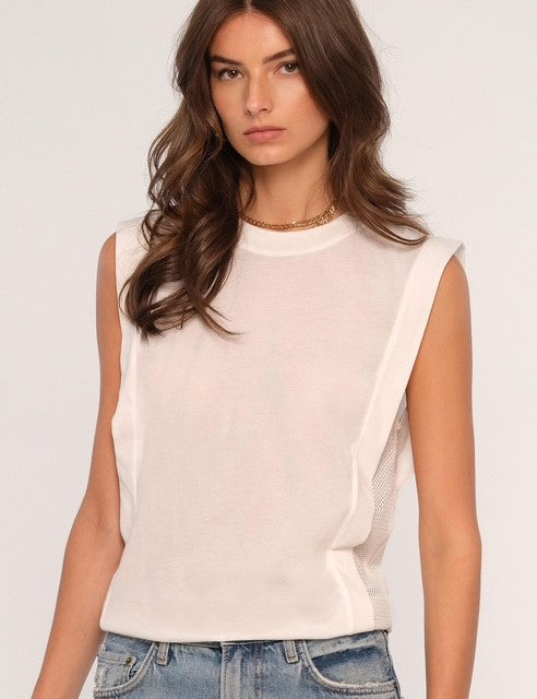 HL White Cap Sleeve Top