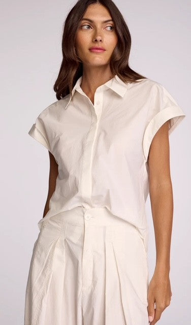 SU White Cap Sleeve Top