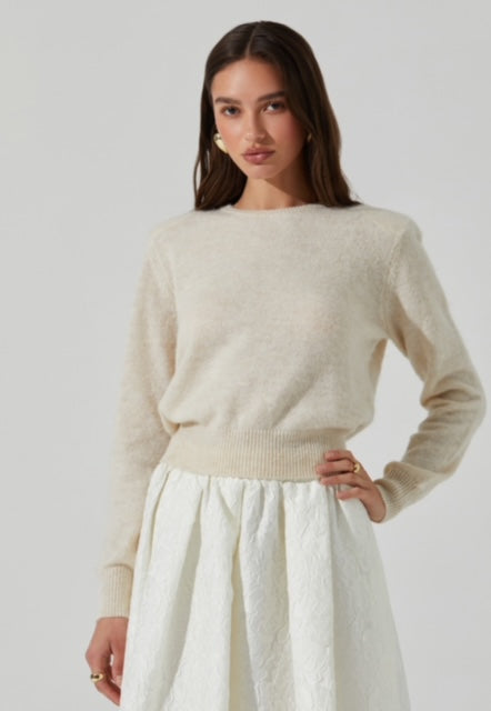 AS White Fuzzy Sweater