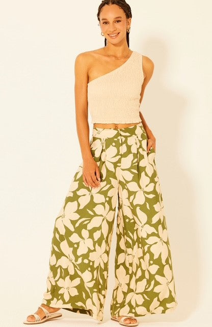 BI Green Floral Print Pant