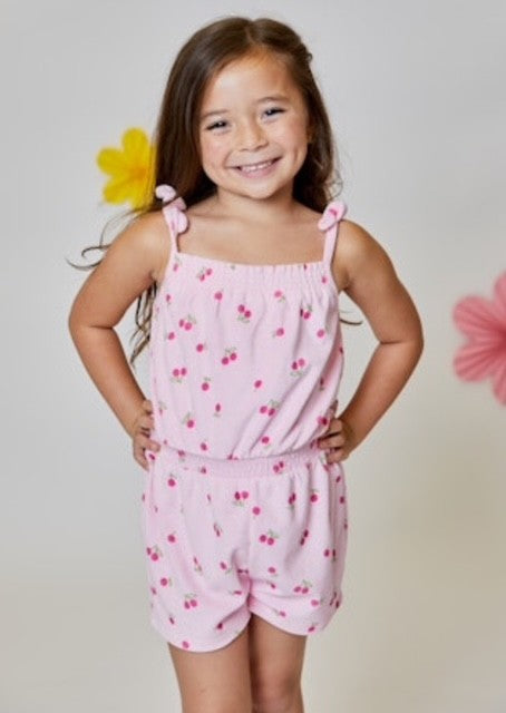 DH Pink Cherry Terry Romper