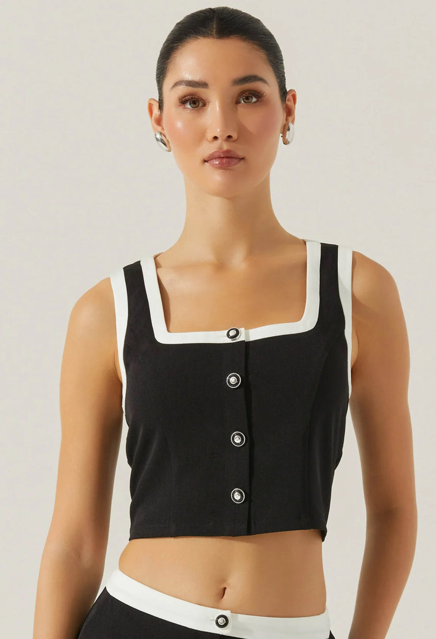 AS Black/White Crop Top