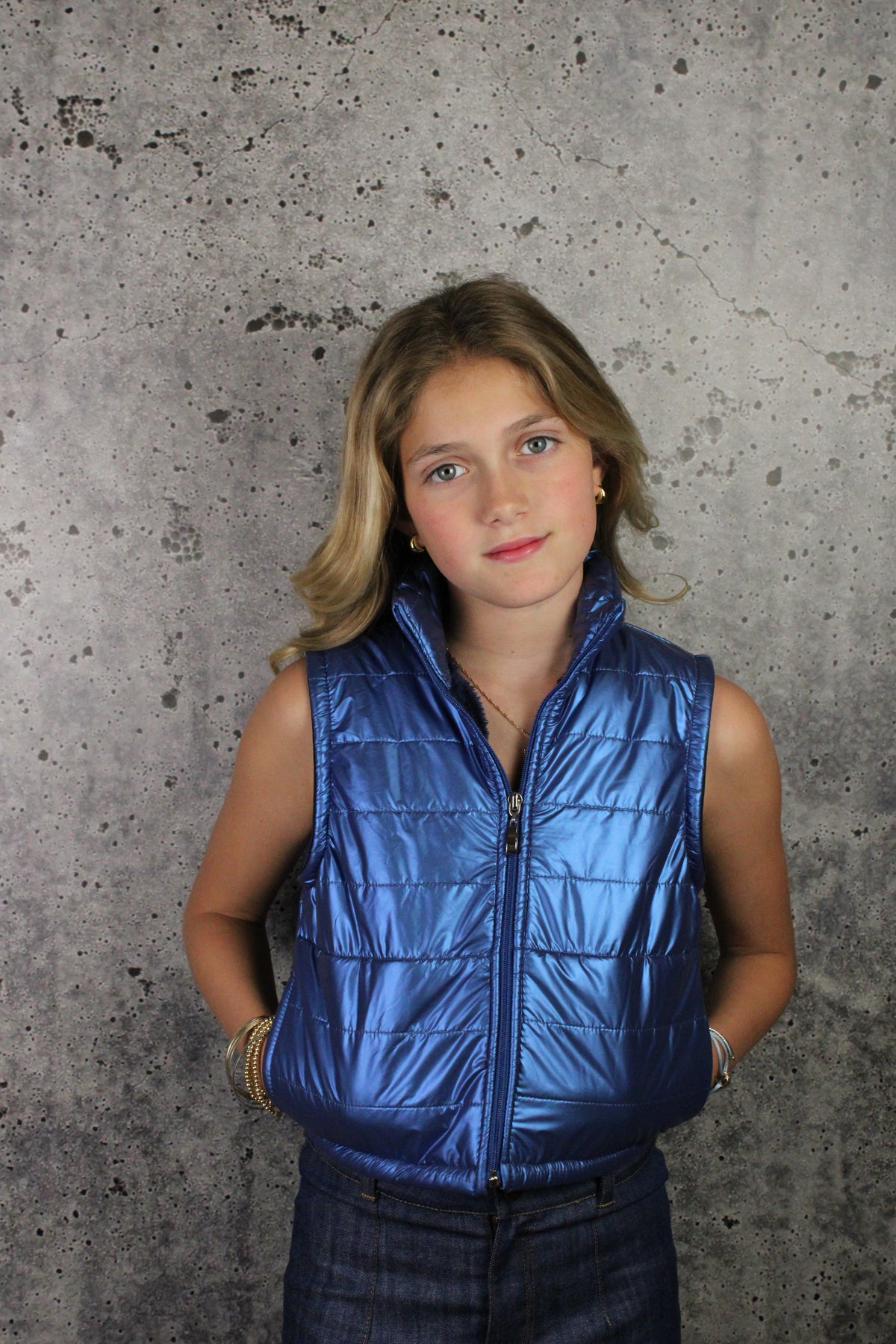 IS Blue Puffer Vest