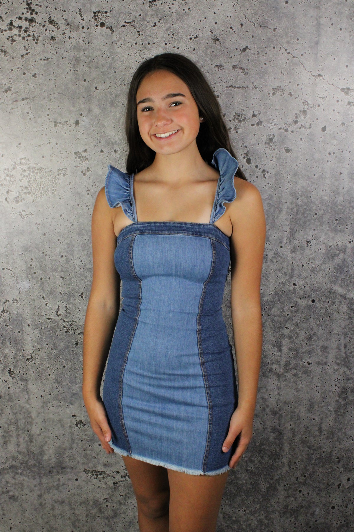 IS Two Toned Denim Dress