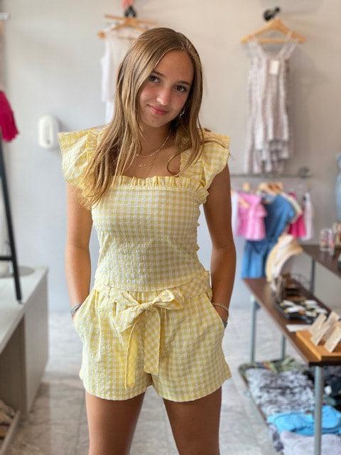 SU Yellow Gingham Short - IF SO 