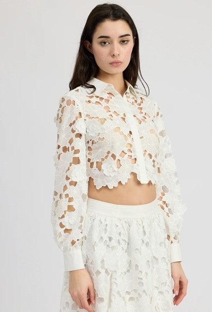 ES White Eyelet Top - IF SO 