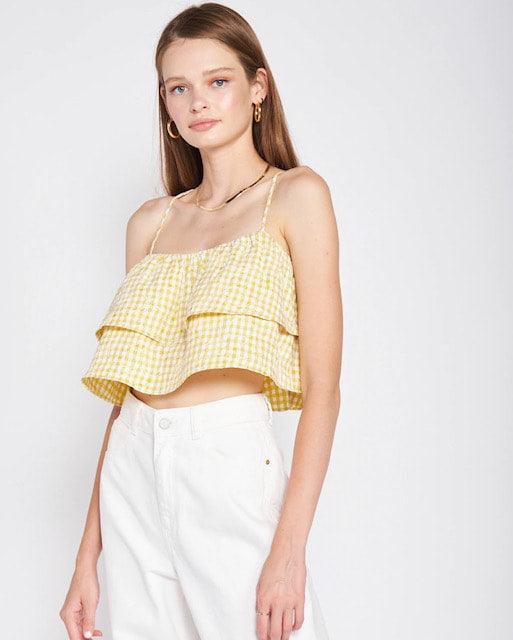 ES Yellow Gingham Top - IF SO 