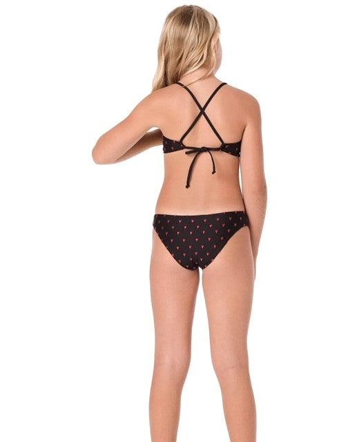 SUB Black Embroidered Hearts Bikini Set - IF SO 