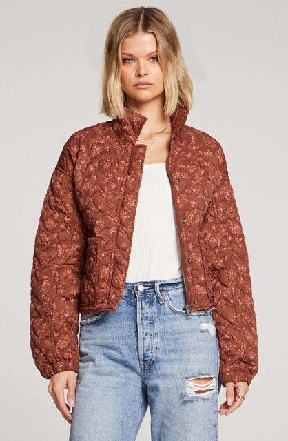 SL Rust Floral print Jacket - IF SO 