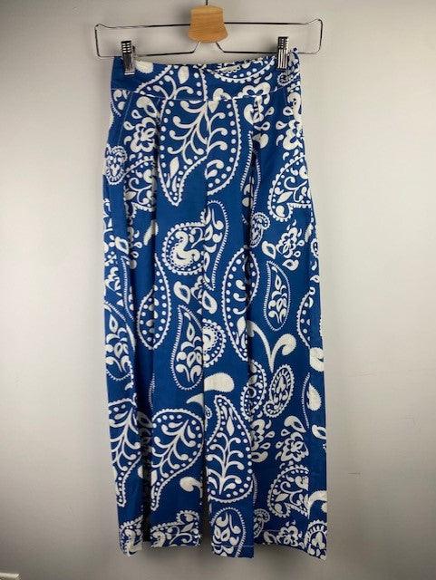 KA Blue Paisley print Pant - IF SO 