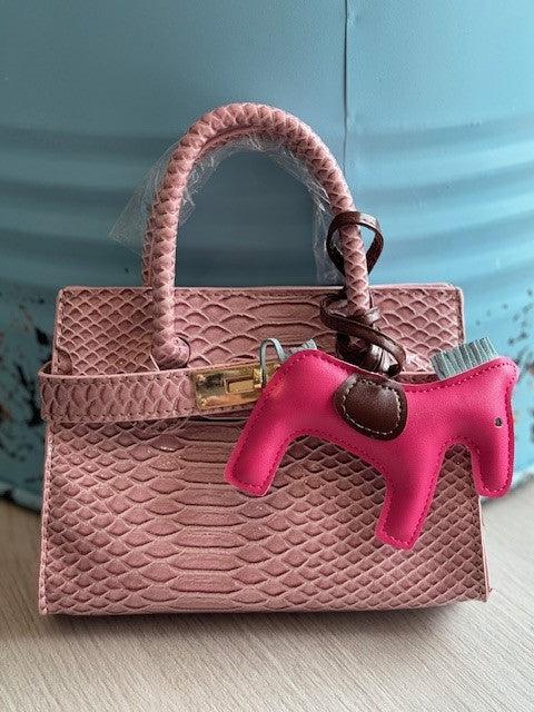 ZG Pink Croc Pony Handbag - IF SO 