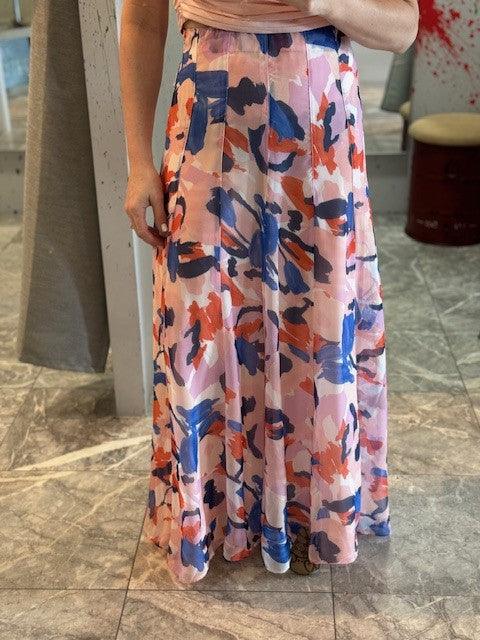 ES Red, Blue and Pink Print Skirt - IF SO 