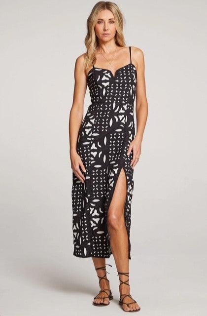 SL Black Geo Print Midi Dress - IF SO 