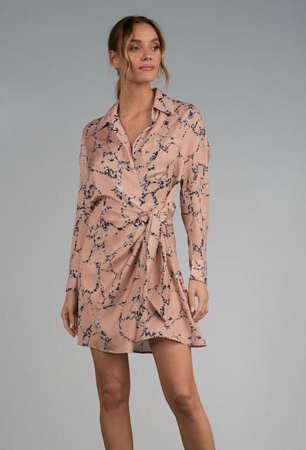 EL Marble Print Wrap Dress - IF SO 