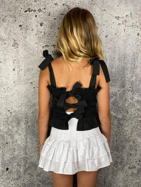 IS Black Bow Back Top - IF SO 