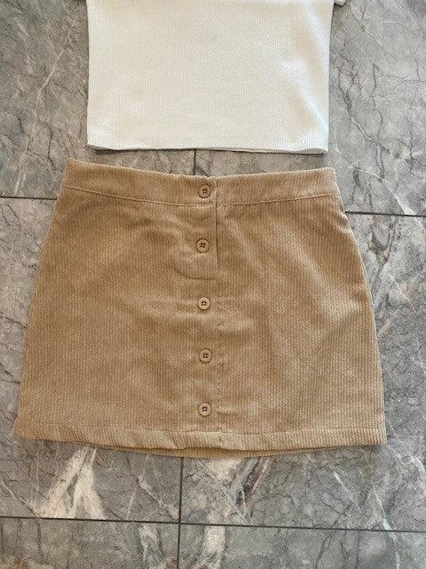 DH Beige Corduroy Skirt - IF SO 