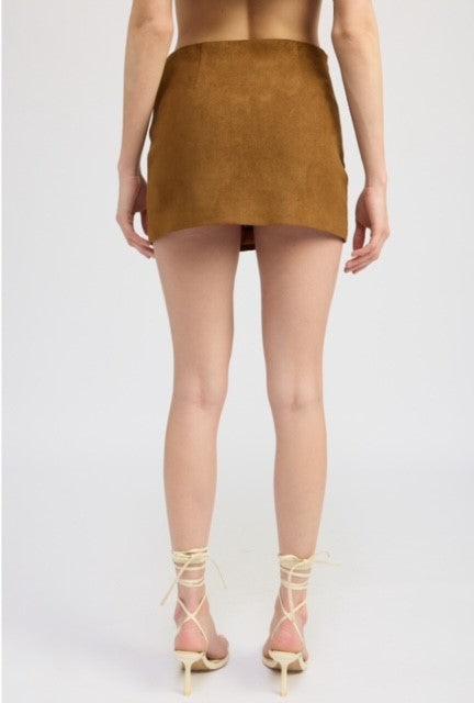 ES Camel Suede Skirt - IF SO 