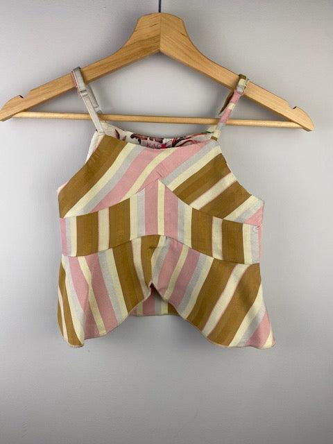 KA Pink/Brown Stripe Top - IF SO 