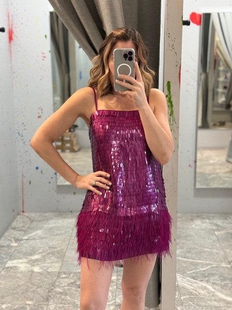 KG Magenta Sequin Dress - IF SO 