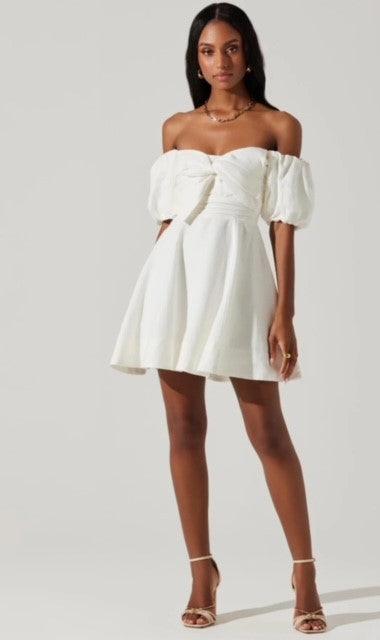 AS White Strapless Bow Dress - IF SO 