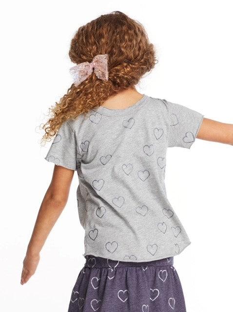 CH Kids Grey Glitter Heart Top - IF SO 