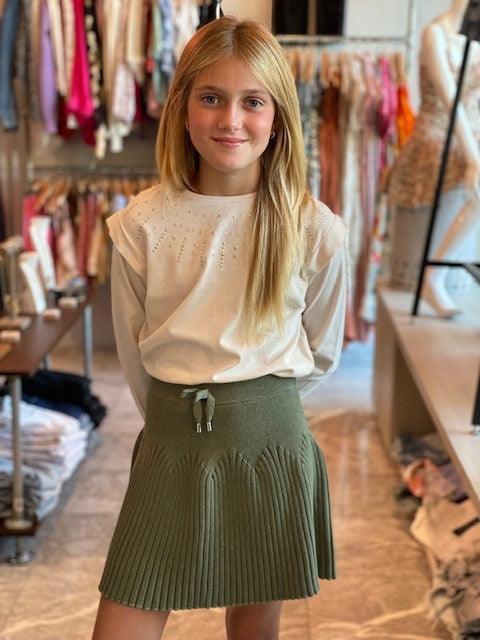 MAY Olive Knit Skirt - IF SO 