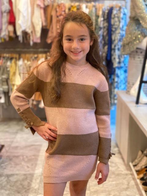 MAY Beige/Pink Knit Dress - IF SO 