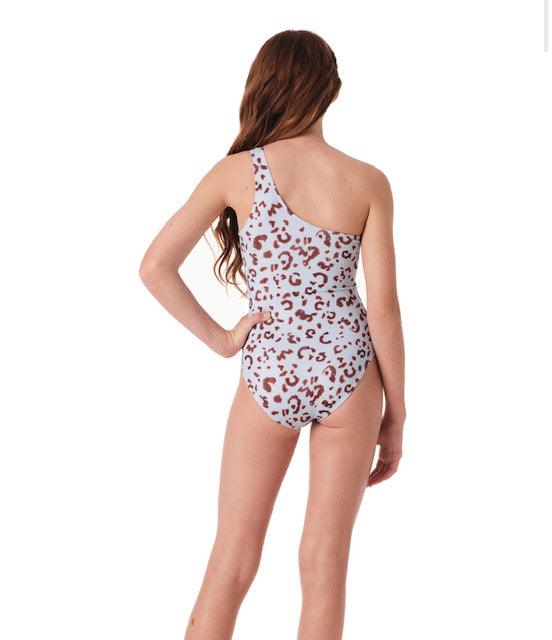 SUB Blue Cheetah Cutout Bathingsuit - IF SO 