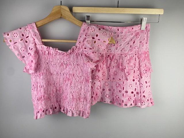 FBZ Pink Eyelet Skirt - IF SO 