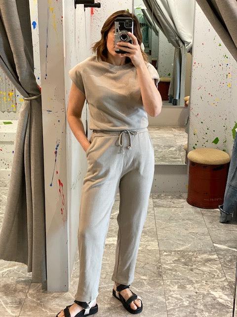 TA Beige Cap Sleeve Jumpsuit - IF SO 