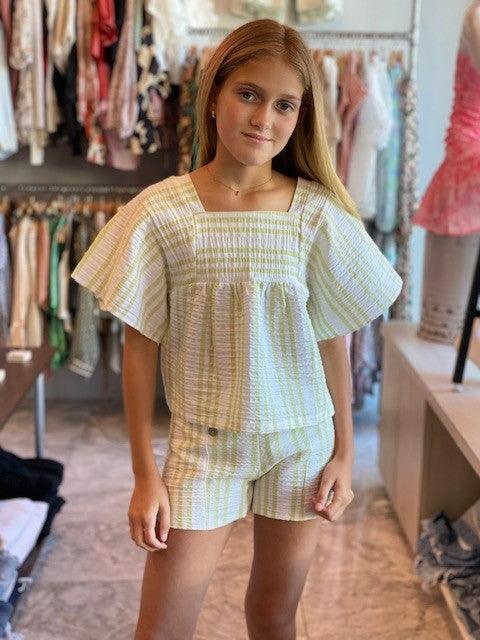 OS Lime Stripe Top - IF SO 