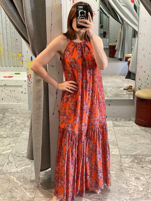 FR Orange Print Maxi Dress - IF SO 