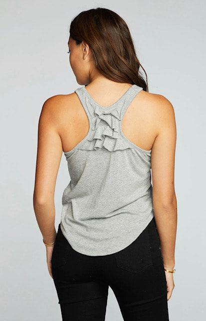 CH Grey Ruffle Back Top - IF SO 