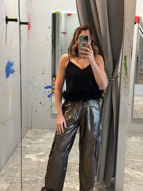 ES Gold Metallic Cargo Pant - IF SO 