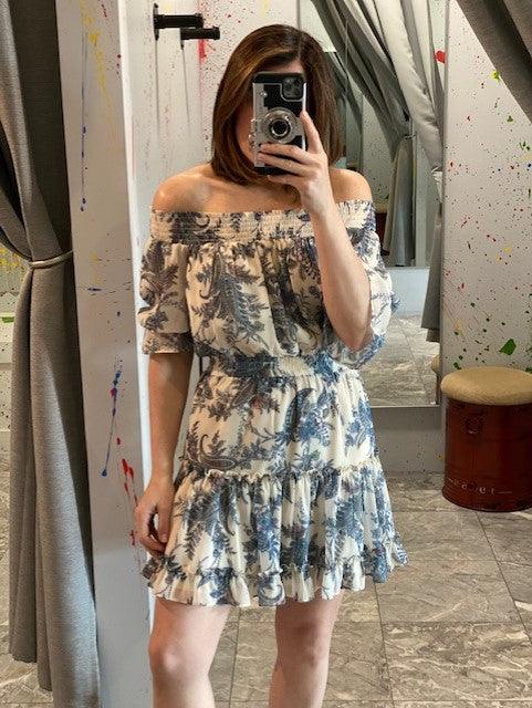 TA Paisley Off Shoulder Dress - IF SO 