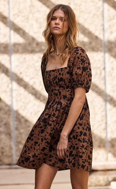 SL Brown/Black Print Dress - IF SO 