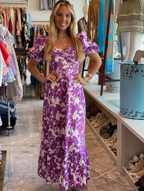 EF Purple Floral Maxi Dress - IF SO 