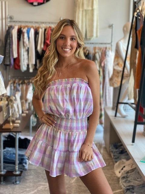 DM Pastel Check Romper - IF SO 