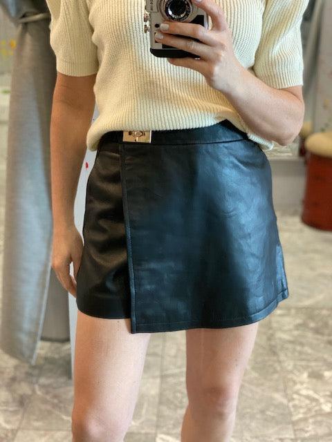 KG Black Leather Skort - IF SO 