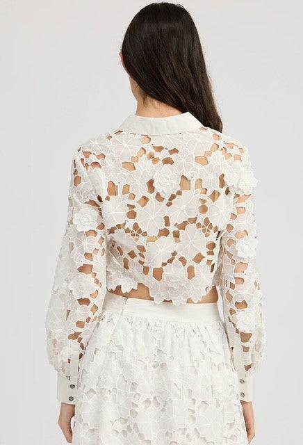 ES White Eyelet Top - IF SO 