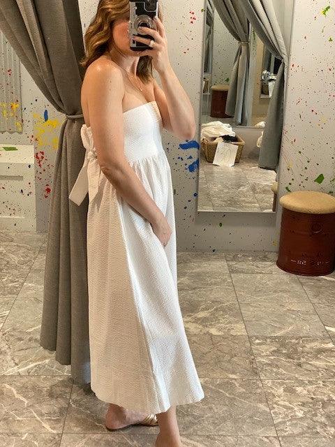 SU White Bow Back Dress - IF SO 