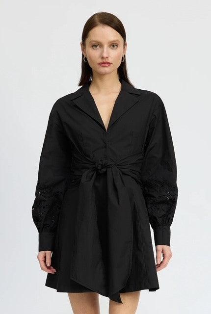 ES Black Puff Sleeve Dress - IF SO 